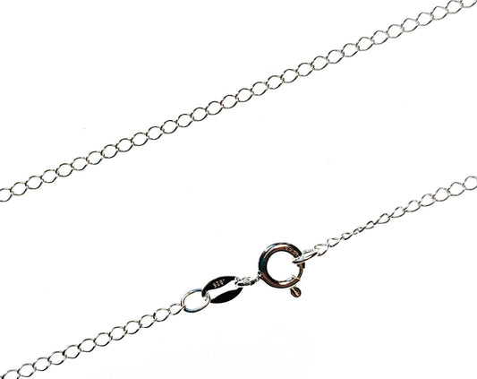 925 Silver Necklace: Curb O-link CuO 30  キヘイネックレス