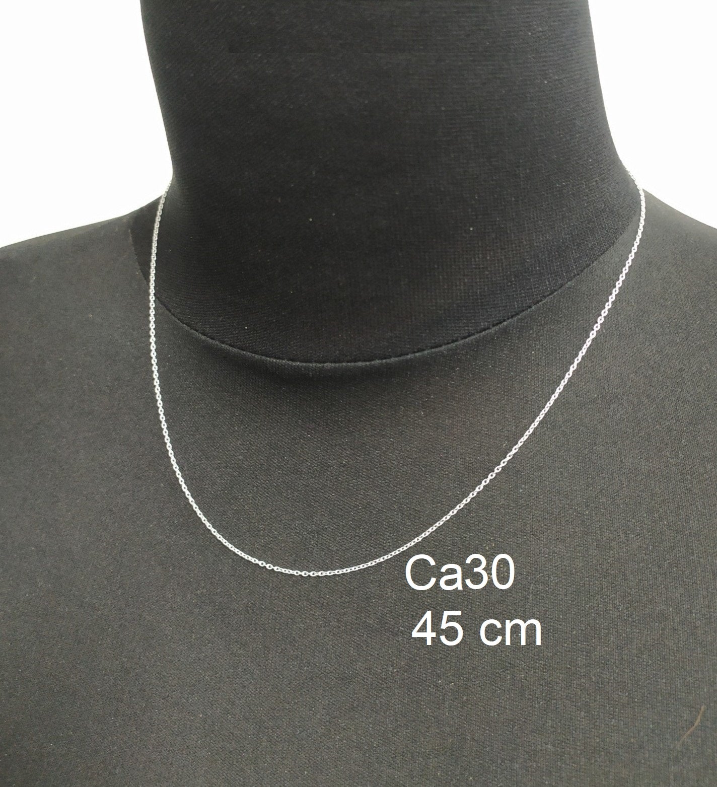 925 Silver Necklace: Light Cable Ca 30 小判ネックレス 人気商品