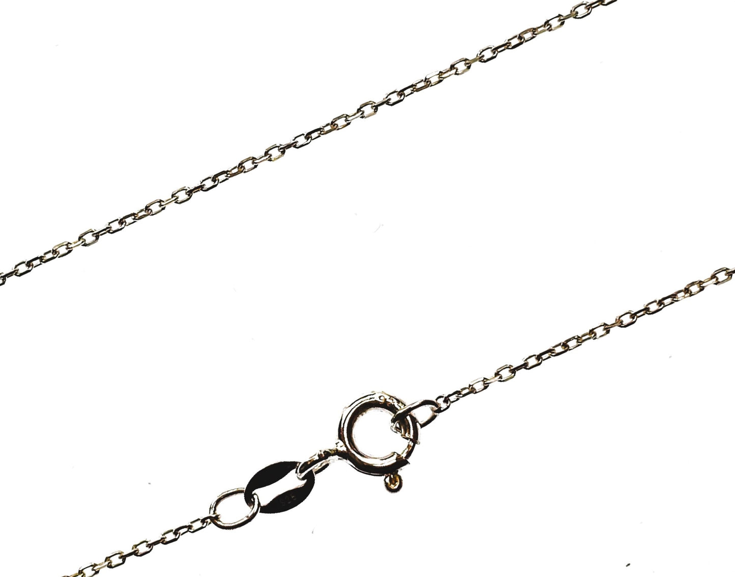 925 Silver Necklace: Cable Diamond Cut Ca 4025  面カット小判ネックレス