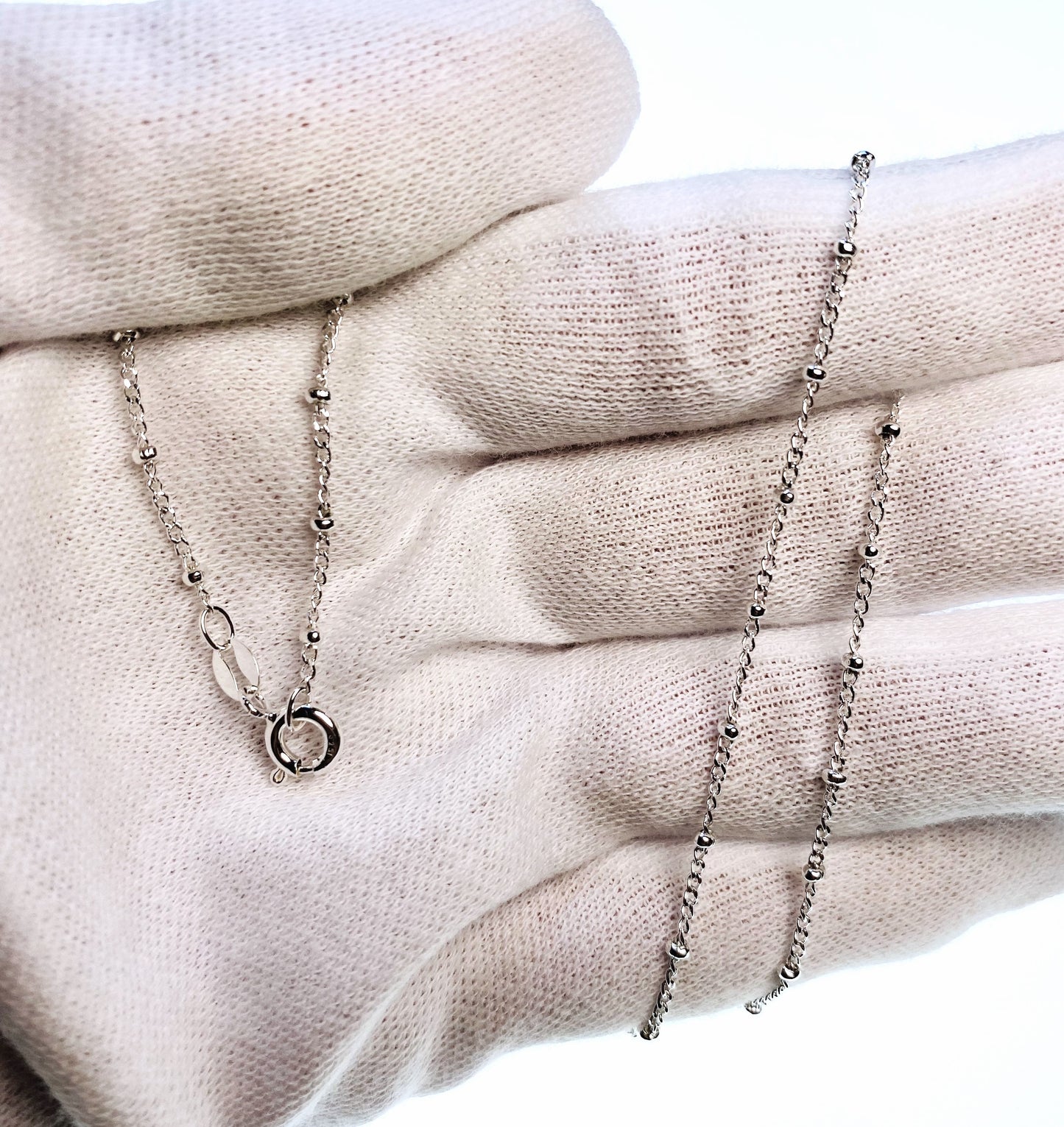 925 Silver Necklace: Satellite SuSCR 2035 Stud 108  スタッドロープネックレス